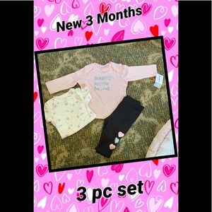 Heart 3 PC set NEW 🤍🖤💓